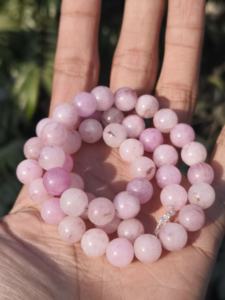 Natural Stone Kunzite Gemstone Beaded <b>Choker</b> Necklace Chunky Beaded <b>Women's</b> Jewelry - Product Image 2