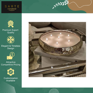 Venta Caliente, Portavelas de Latón Hecho a Mano, Pulido Plateado, Ecológico, Decoración Navideña para el Hogar, India - Product Image 2