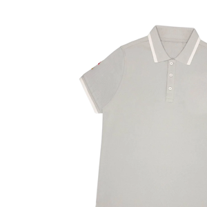 Camiseta Polo Gris Claro para Hombre, Cómoda, Informal, de Algodón, Elegante, de Manga Corta con Cuello en Contraste, Camiseta Moderna - Product Image 4