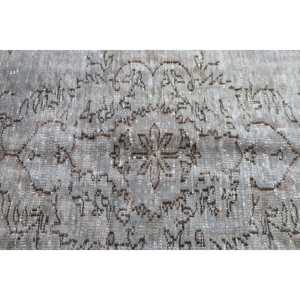 พรมวินเทจสไตล์ตุรกี ขนาด 5.4x8.7 ฟุต พรมขนาดใหญ่ พรมลายปะติดสีเทา - Product Image 5