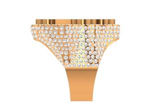 Anillos finos de lujo para hombre, oro de 18 quilates, estilo Hip Hop de moda, Diamante completo, alfabeto redondeado, laboratorio cultivado en hielo, laboratorio VVS para bodas - Product Image 3