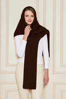 Elegante Poncho de Punto con Capucha para Mujer, Suave al Tacto, Cálido y Transpirable, Bufanda con Capucha para Invierno, Prenda de Punto Multifuncional