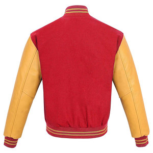 แจ็คเก็ตบอมเบอร์แบบมีปกตั้ง คุณภาพสูง สไตล์สตรีทแฟชั่น สำหรับฤดูหนาว  แบบมีตัวอักษร  ผ้าขนสัตว์  สำหรับทั้งชายและหญิง  ผลิตตามแบบ OEM  คุณภาพสูง - Product Image 2