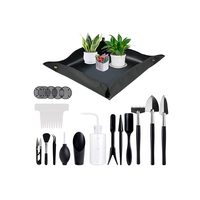 Mini kit d'outils de bricolage d'intérieur, ensemble de pots à succulentes et bonsaïs en plastique robuste avec terre et graines, conception OEM personnalisable