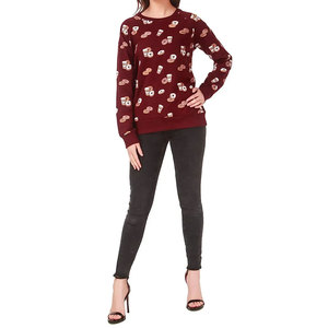 Sudadera para Mujer, Cálida y Ligera, de Doble Tejido, con Cuello Redondo, para la Temporada de Invierno, Informal, con Logotipo Frontal - Product Image 4