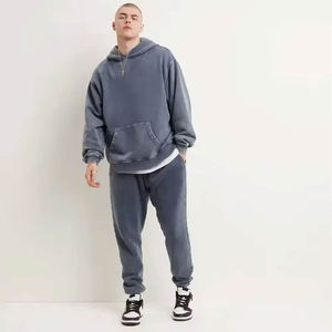 Fabricant OEM, bonne qualité, 100% coton, lavage à l'acide, sweat-shirt uni teint en hiver, streetwear, lavage à la pierre, vintage - Product Image 3