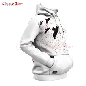 Sudadera con capucha para hombre básica de ajuste personalizado con diseño de sublimación y puños acanalados para una elegante comodidad básica Sudadera con capucha de sublimación - Product Image 3