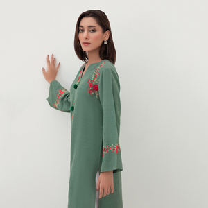 คุर्ติสผู้หญิงแบบใหม่ปี 2025 คุณภาพสูง พิมพ์โลโก้ตามสั่ง แขนยาว 1 ชิ้น ปักลาย ดีไซน์ใหม่ - Product Image 6