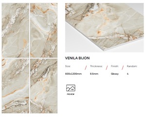 Azulejos de Cerámica de Porcelana Gris de 600x1200 mm para Sala de Estar, Hogares, Restaurantes, Oficinas y Patios - Product Image 3