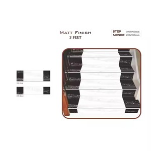 Vistaar Luxury Porcelain 10mm Floor Tiles Matt Finish GVT Non-Slip <b>Step</b> Riser 300x900mm Tread for Outdoor Hall Bathroom - Product Image 1