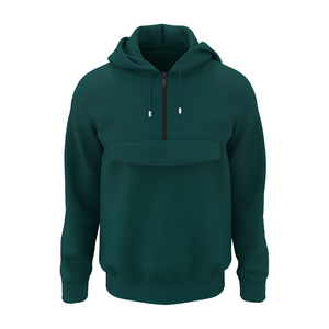 เสื้อฮู้ดดี้ครึ่งซิปสีบล็อคสำหรับผู้ชาย เสื้อสเวตเชิ้ตพิมพ์ลายสกรีนโลโก้ตามสั่ง ชุดกีฬาสำหรับทีมกอล์ฟฝึกซ้อม - Product Image 3