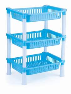 Étagère carrée en plastique de qualité supérieure, 3 niveaux, organisateur de rangement multifonctionnel, matériau PP, étagères réglables, utilisation à domicile, hôtel - Product Image 5