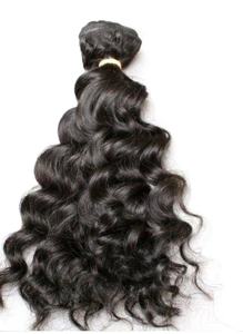 Extensiones de cabello brasileño a granel crudo para mujeres negras Color de cabello natural de estilo de onda profunda suelta directamente de la India - Product Image 3