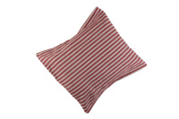 Housse de coussin personnalisée en coton 100% vert clair, tissée à rayures teintées en fil recyclé, style américain, avec fermeture éclair
