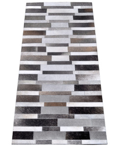 Alfombra Sofisticada de Piel de Vaca de Alta Calidad, Lujosa con Pelo, Duradera, Cosida a Máquina, Moderna, Antideslizante, Ecológica y Elegante - Product Image 1