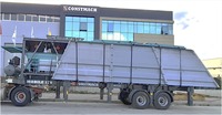 Centrale à béton mobile 120 m³/h avec mélangeur à double arbre, silo horizontal, contrôle automatique, moteur, PLC, boîte de vitesses pour usage en construction