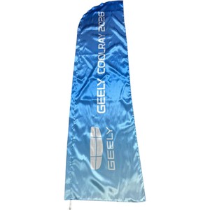 ธง Geely Ex2 แบบขนนก ทรงหยดน้ำ เสาธงอะลูมิเนียม ผ้าโพลีเอสเตอร์ พิมพ์ดิจิทัล ทนทาน แบนเนอร์ส่งเสริมการขาย - Product Image 4