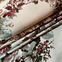 Tissu imprimé à motifs floraux vintage en gros pour ensembles de literie, housses de couette, taies d'oreiller et produits textiles de maison