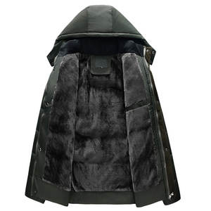 Windproof Wholesale Custom Winter Casual Snow Puffer Jackets for <b>Men</b> 2023 Quilted <b>Coats</b> With <b>Fur</b> Fleece Lining <b>Hood</b> Outerwear - Product Image 5