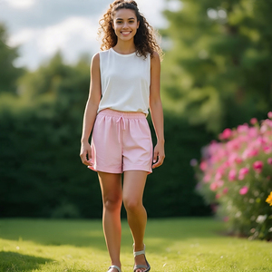 Pantalones cortos de gimnasio ligeros de secado rápido de cintura alta para mujer, pantalones cortos de Yoga informales para correr al aire libre para mujer - Product Image 3