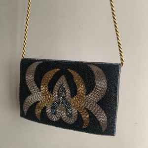 Sac à main décontracté en perles de verre multicolores de forme personnalisée MS Handicraft avec poignée, sac baguette fait main indien - Product Image 2