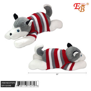 22\" HUSKY PLUSH 12PCS/CS Organic Cotton Dog <b>Toys</b> Polyester & Felt <b>Keychain</b> Teddy Bear <b>Bag</b> Comforter with PP Cotton Filling - Product Image 1