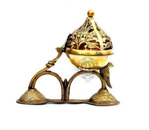 Porte-encens en laiton de créateur élégant qualité supérieure prix de gros de luxe Bakhoor Daan dernière arrivée diffuseur d'aromathérapie - Product Image 5