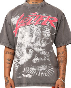 เสื้อยืดผู้ชายลายกราฟิกแนวสตรีทแวร์สีแอซิดวินเทจ - Product Image 1