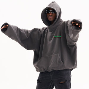 Sudadera con Capucha Extra Grande de Forro Polar Grueso de 460 g/m², Estilo Urbano, Talla Grande para Hombre, Venta al Por Mayor - Product Image 1