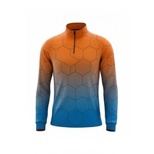 Chaqueta Deportiva Sublimada con Media Cremallera para Hombre, Manga Larga, Estampada, para Entrenamiento y Gimnasio - Product Image 1