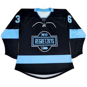 Maillot de hockey sur glace de couleur personnalisée pour hommes et adultes avec numéro | 100% polyester respirant à séchage rapide imprimé et logo personnalisés - Product Image 2