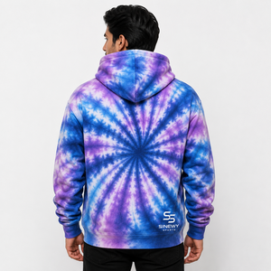 Sudadera con Capucha Tie-Dye para Hombre SINEWY SPORTS, Corte Regular, Informal, con Bolsillos, Estilo Otoñal - Product Image 4