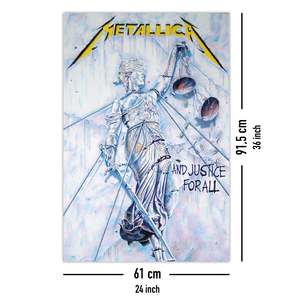 Modern Style Metallica 'And Justice for All' <b>Poster</b> Black Frame Paper Wall Art - Product Image 4