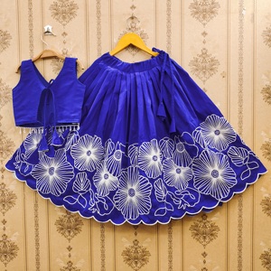 Shoryam Fashion Nouvelle Arrivée Lehenga Choli Royal Bleu pour Filles Enfants Entièrement Cousu Longueur au Sol |   Fête ethnique tendance haut de gamme - Product Image 2