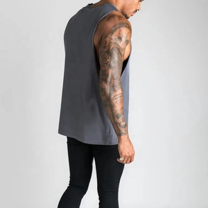 Camisetas sin mangas para hombre de talla personalizada de EE. UU., camiseta de verano de secado rápido para gimnasio, Fitness, camiseta acanalada con logotipo personalizado, estilo muscular XL - Product Image 2