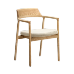 Sillas de comedor de madera de fresno nórdico con asiento de piel sintética personalizable moderno hogar ahorro de espacio elegante muebles de mesa con estilo - Product Image 1