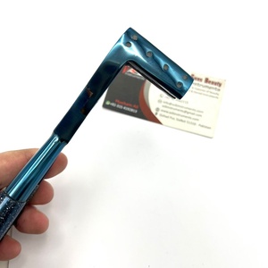 Ruban de presse professionnel avec logo personnalisé de haute qualité dans la pince d'extension de cheveux Plasma bleu outils d'extensions de cheveux en acier inoxydable - Product Image 3