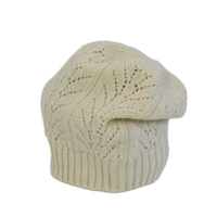 Bonnet gris bio écologique pour femme, tricot plat, motif maille courante, doux, respirant, durable, ajustable, décontracté, pour l'extérieur