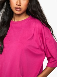 เสื้อยืดผ้าฝ้าย100% โอเวอร์ไซส์สำหรับผู้หญิงเสื้อยืดฮิปฮอปใส่สบายพิมพ์โลโก้สกรีนตามสั่งสำหรับฤดูร้อน - Product Image 3