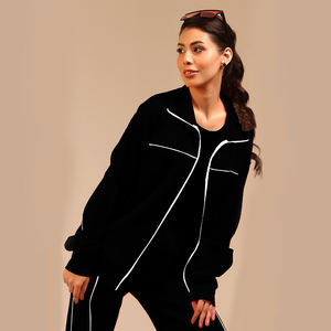 Novedad, Sudaderas al por Mayor, Sudadera con Capucha Completa con Cierre, Manga Larga, Sudadera con Capucha de Punto Personalizada, Chaqueta con Bolsillos para Mujer - Product Image 5