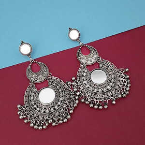 Tip Top Fashions Fine Dangle Boucles d'oreilles Argent Plaqué Miroir Dangler 1314812A Modèle - Product Image 1