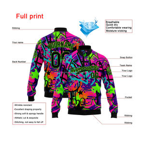 Chaqueta universitaria personalizada de colecciones modernas para hombre, con cuello levantado y decoración de logotipo bordado en la parte delantera, a la moda, a la moda - Product Image 2