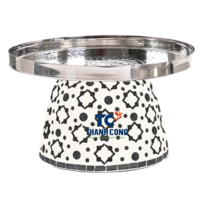 Nuevo diseño de bandeja para servir con incrustaciones de perlas Madre, soporte para pastel de concha marina para decoración de pasteles para celebraciones de Diwali Ramadan Eid Mubarak - Product Image 2