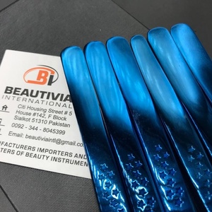 แหนบต่อขนตาพลาสม่าสีฟ้าพิมพ์ลายดาวปรับแต่งได้อุปกรณ์แต่งขนตาแบบมืออาชีพทำจากสเตนเลสอย่างยั่งยืน - Product Image 5