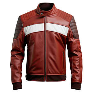 Veste en cuir pour homme, style décontracté, motard, en toile, à capuche, doublure en coton anti-UV, style moto et motard, prix de gros - Product Image 3