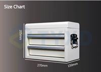 Boîte de rangement en métal TYXD avec 3 tiroirs, organisateur de bureau multi-niveaux pour outils, bijoux, cosmétiques et papeterie