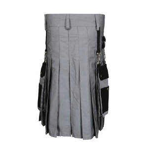 กระโปรงผ้าฝ้ายผู้ชายสีตัดกัน - Product Image 4