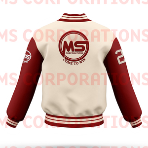 Chaquetas universitarias hechas a medida, chaquetas Letterman, chaqueta universitaria de béisbol, precio de fabricación de Pakistán con cuero genuino - Product Image 4