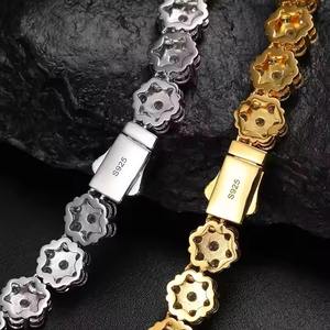 Chaîne à maillons cubains en argent de luxe entièrement glacée D couleur VVS clouté Moissanite testeur de diamant pour mariage - Product Image 2