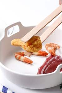 2 pinces à pain en bambou naturel 100%, pinces de 10.2 pouces de long avec design antidérapant, pour grille-pain, fruits, pain et cornichons - Product Image 6